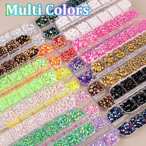 Resin Jelly Rhinestones for Crafting with B7000 Jewelry Glue, 1 Box Light Pink AB Flatback Crystal with 3Pcs 10ml Glue, Bedazzling Non Hotfix Gems for DIY Tumblers Clothing Shoes Manicure