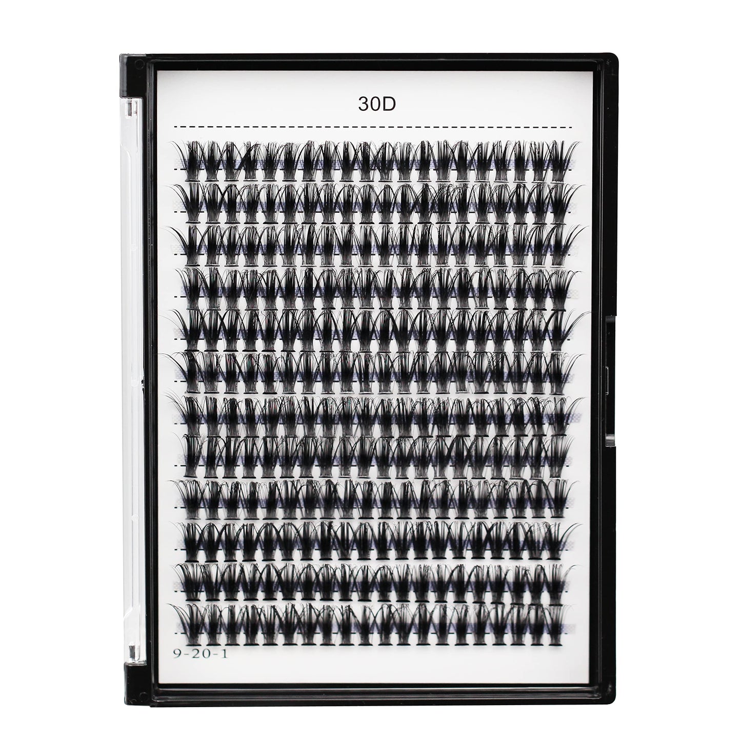 Bodermincer Black/Colored Cluster Lashes 240pcs 20D/40D DIY Eyelash Extension D Curl Long Individual Lashes Mixed Tray Faux Mink Lash Clusters Extensions 8-22mm (30D-16MM)