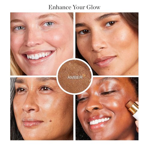 Ogee Sculpted Face Stick - Organic Bronzer & Highlighter in Amber | Multi-Use Sun-Kissed Bronze