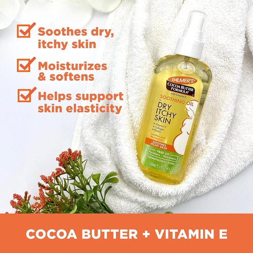 Palmer's Cocoa Butter Formula Soothing Oil - Vitamin E Anti-Itch Relief for Dry Skin | 5.1 Ounces