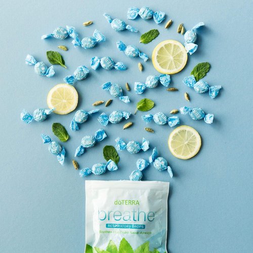 doTERRA Breathe Respiratory Drops - 30 Count | Soothing Relief for Clear Breathing (2 Pack)