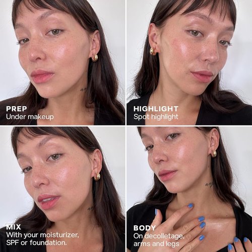 Saie Glowy Super Gel - Hydrating Makeup Primer & Illuminating Serum with Vitamin C - Starglow (1 oz)