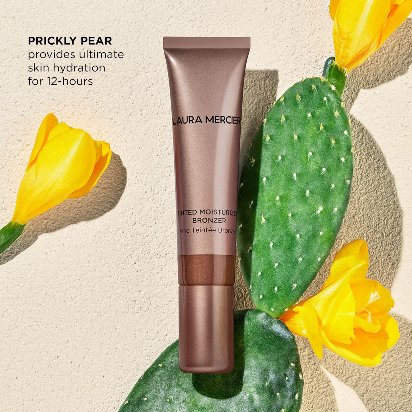 Laura Mercier Tinted Moisturizer Bronzer: Long Lasting Sheer Cream Bronzer, Weightless, Buildable Coverage, 12 HR Hydrating Wear, Non-Comedogenic, 6 Shades for All Skin Tones, Sundrop