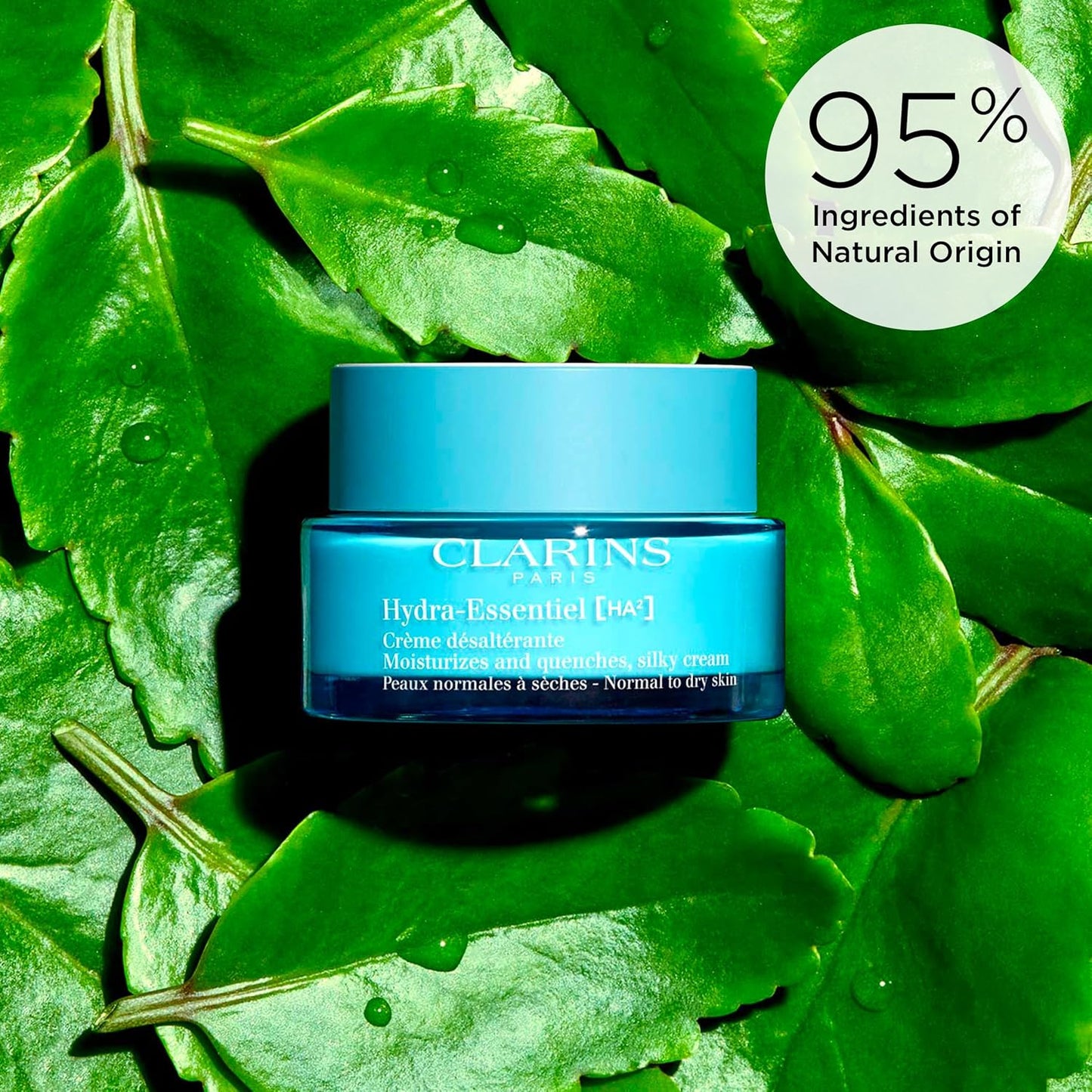 Clarins Hydra-Essentiel Silky Cream - Intensely Hydrating Moisturizer for Normal-Dry Skin | 1.7 Ounces