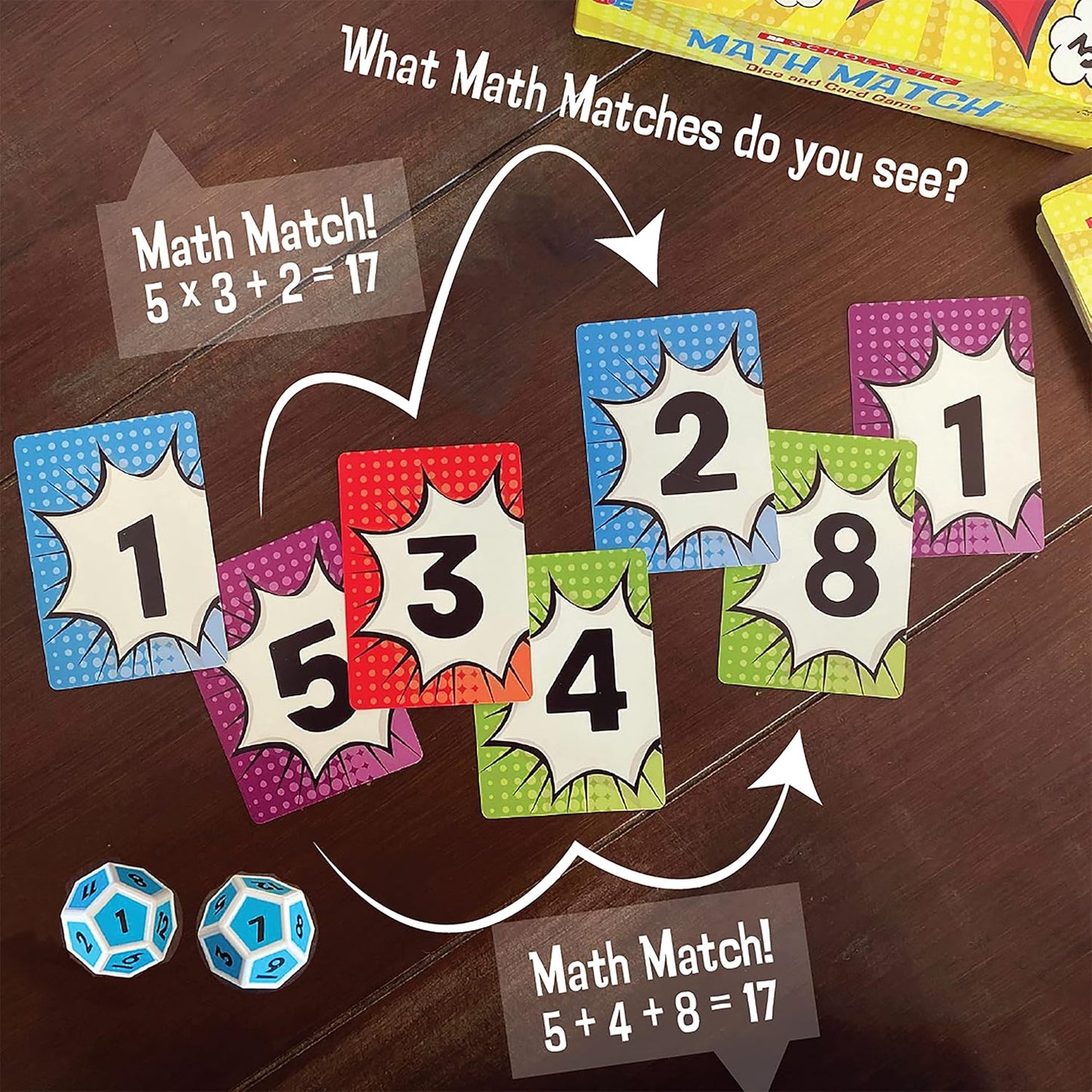 University Games | Scholastic Math Match Travel Dice Game - Fun Math Reinforcement for Kids Ages 5+