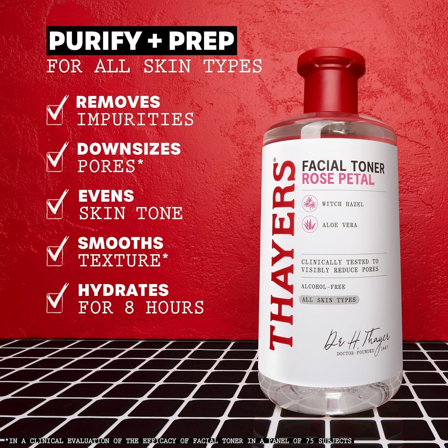 THAYERS Rose Petal Witch Hazel Facial Toner - Alcohol-Free, Soothing & Hydrating for All Skin Types | 12oz
