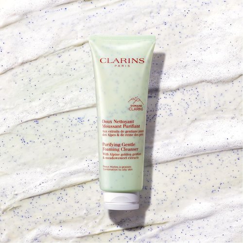 Clarins Purifying Gentle Foaming Face Cleanser - Cleanses & Mattifies for Combination to Oily Skin
