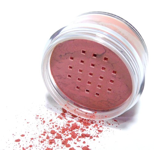 Pure Ziva Loose Mineral Highlighter Blush Powder - Deep Coral Pink Shade, Matte Finish, 7g, Talc & Paraben Free