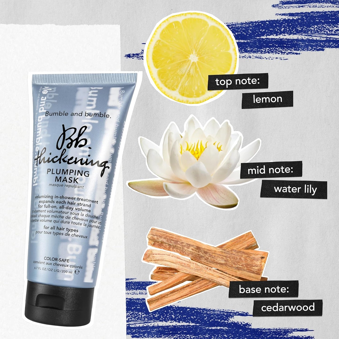 Bumble and bumble. Thickening Plumping Hair Mask - Lightweight Volume & Hydration | For Fine to Medium Hair Types, 6.7 Fl Oz