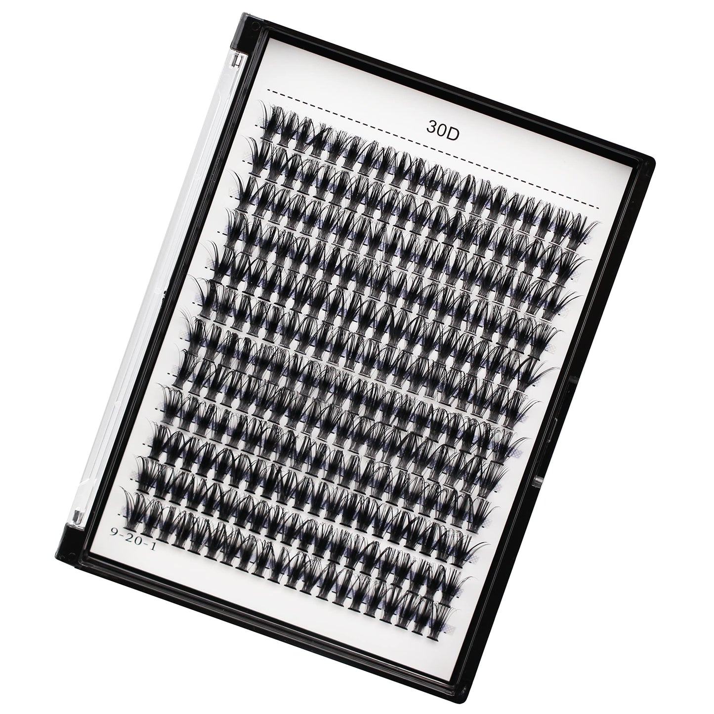 Bodermincer Black/Colored Cluster Lashes 240pcs 20D/40D DIY Eyelash Extension D Curl Long Individual Lashes Mixed Tray Faux Mink Lash Clusters Extensions 8-22mm (30D-16MM)