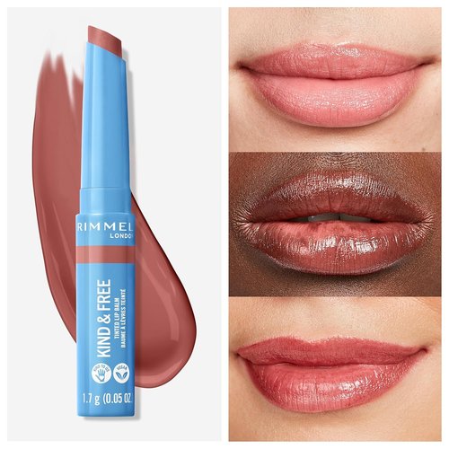 Rimmel Kind & Free Tinted Lip Balm - Apricot Beauty Shade | Hydrating Formula, 1.7g (0.05 oz)
