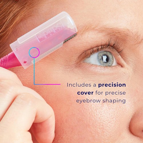 Schick Hydro Silk Touch-Up Dermaplaning Tool - Precision Eyebrow Cover, 9ct | Face Razors for Women