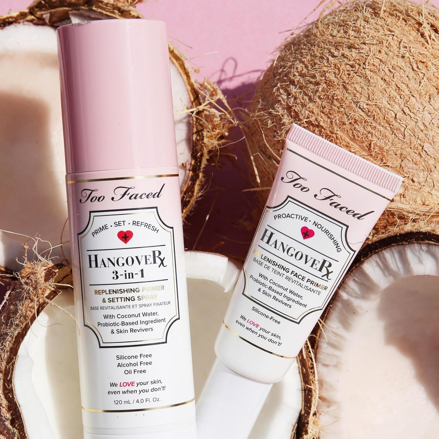 Too Faced Hangover 3-in-1 Primer & Setting Spray - Soothing Hydration with Coconut Water