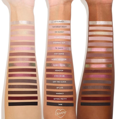 ColourPop After Hours Eyeshadow Palette - Smokey Mauve with Metallic, Matte & Glitter Finishes | High-Pigment Formula (0.65 oz)