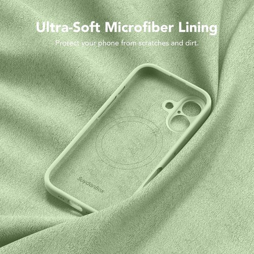 Magnetic for iPhone 17 Case, Compatible with MagSafe, [Full Camera Protection][Screen Protector] Silicone Shockproof Protective Phone Case for iPhone 17 6.3", Matcha