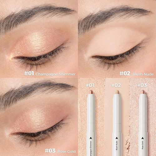 Exmiloo Cream Eyeshadow Stick Set - Waterproof, Long-Lasting Shimmer & Matte Finish | Easy-to-Blend Formula