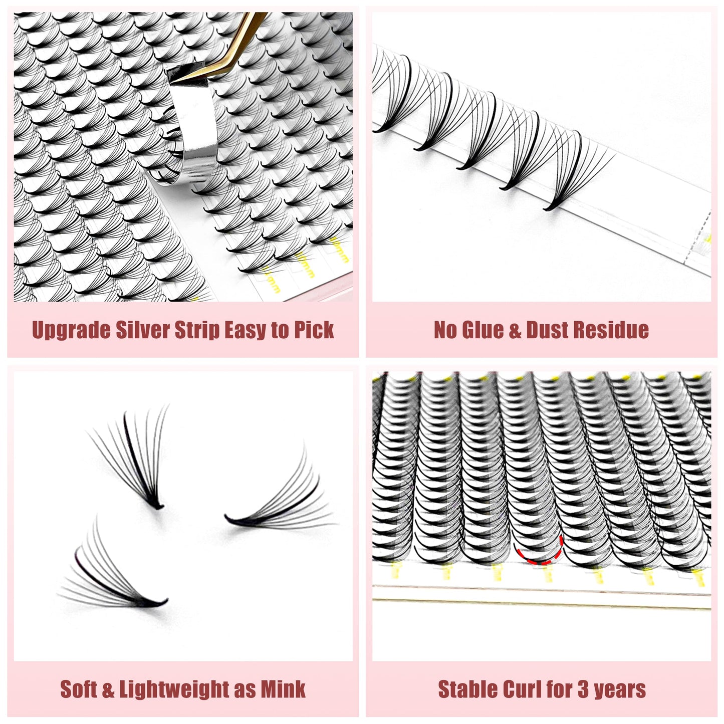 ABONNIE Premade Fans Eyelash Extensions, 400 Fans 9D 8-15mm Mixed Promades Eyelash Fans,0.07 Thickness D Curl Premade Lash Fans, Handmade Premade Fans Volume Lash Extensions(Spikes 9D 0.07-D 8-15mm)