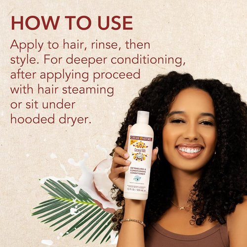 Creme of Nature Coconut Milk Shampoo - Moisture-Rich Detangling & Conditioning for Curly Hair | 12 oz