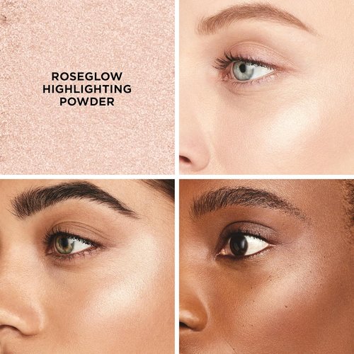 Laura Mercier RoseGlow Highlighting Powder - Buildable Rosy Neutral Highlighter for All Skin Tones