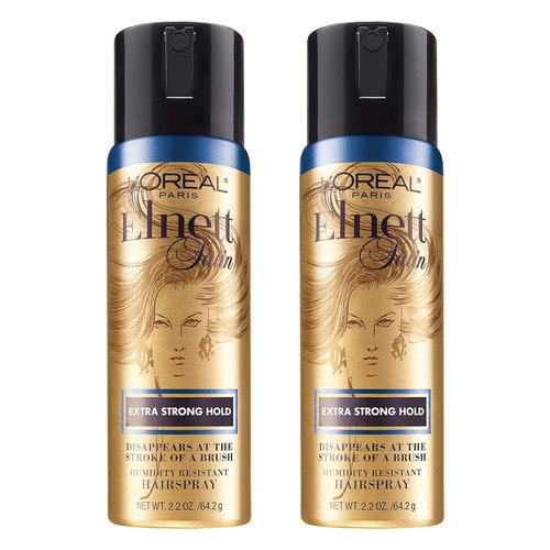 L'Oreal Paris Elnett Extra Strong Hold Hairspray - Travel Size, Humidity Resistant, 2.2 Oz (2 Count)