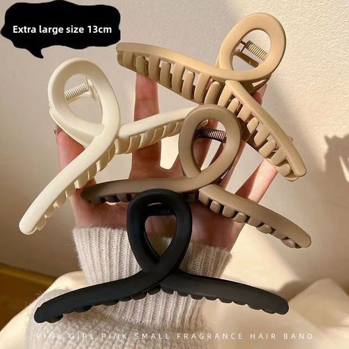 Handmade Matte Claw Clip Elegant Large Frosted Hair Jaw Clip for Thick Hair
