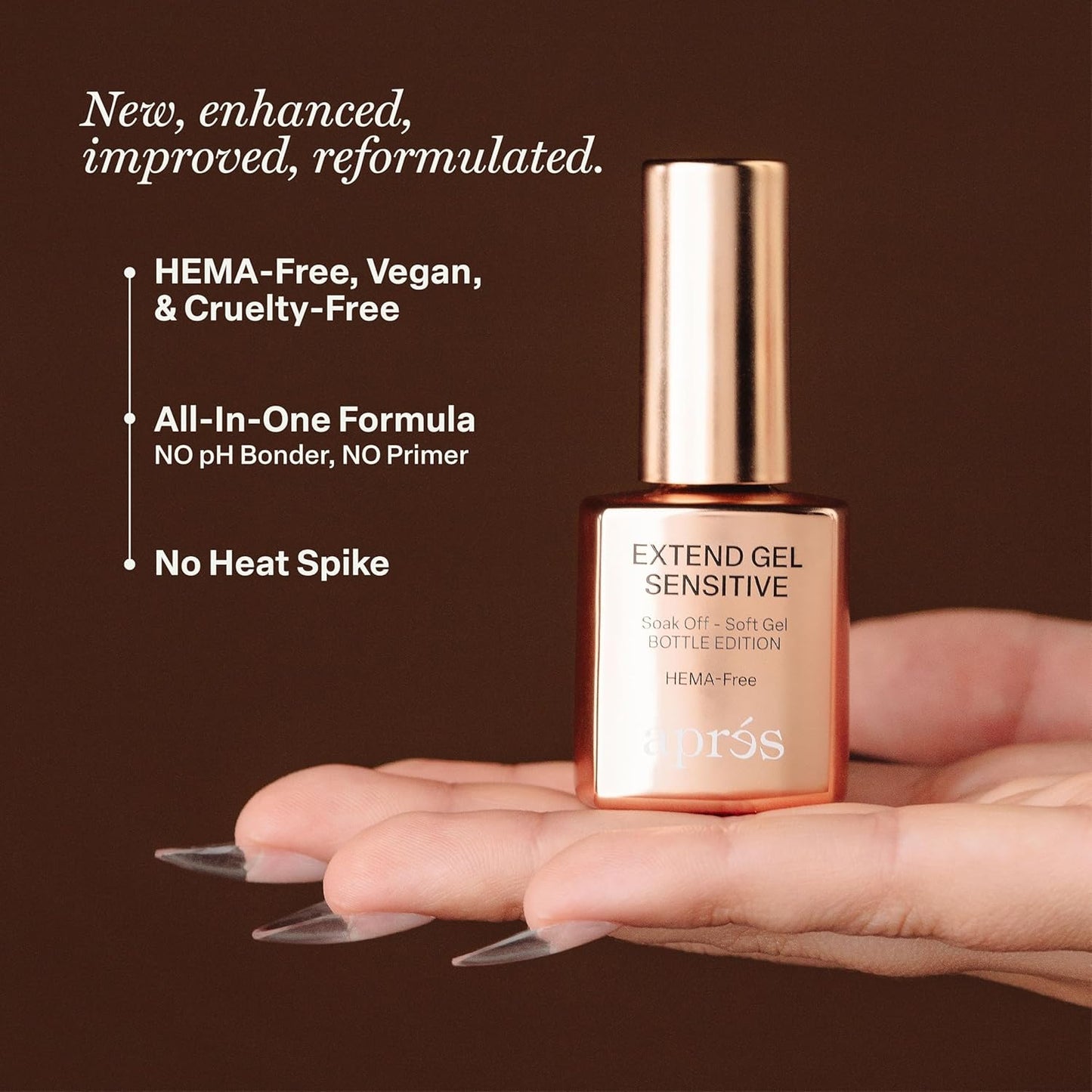 Aprés Extend Gel Sensitive - HEMA-Free Soak Off Gel-X Tips Adhesive (15 ml)