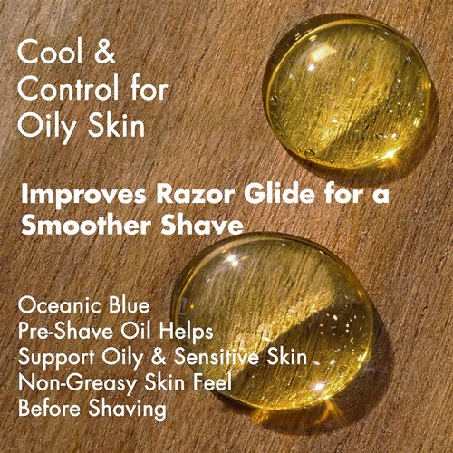 Pink Woolf Pre Shave Oil for Men - Oceanic Blue Shaving Oil for Smooth Razor Glide - Reduces Razor Burn & Irritation - 2 Fl Oz