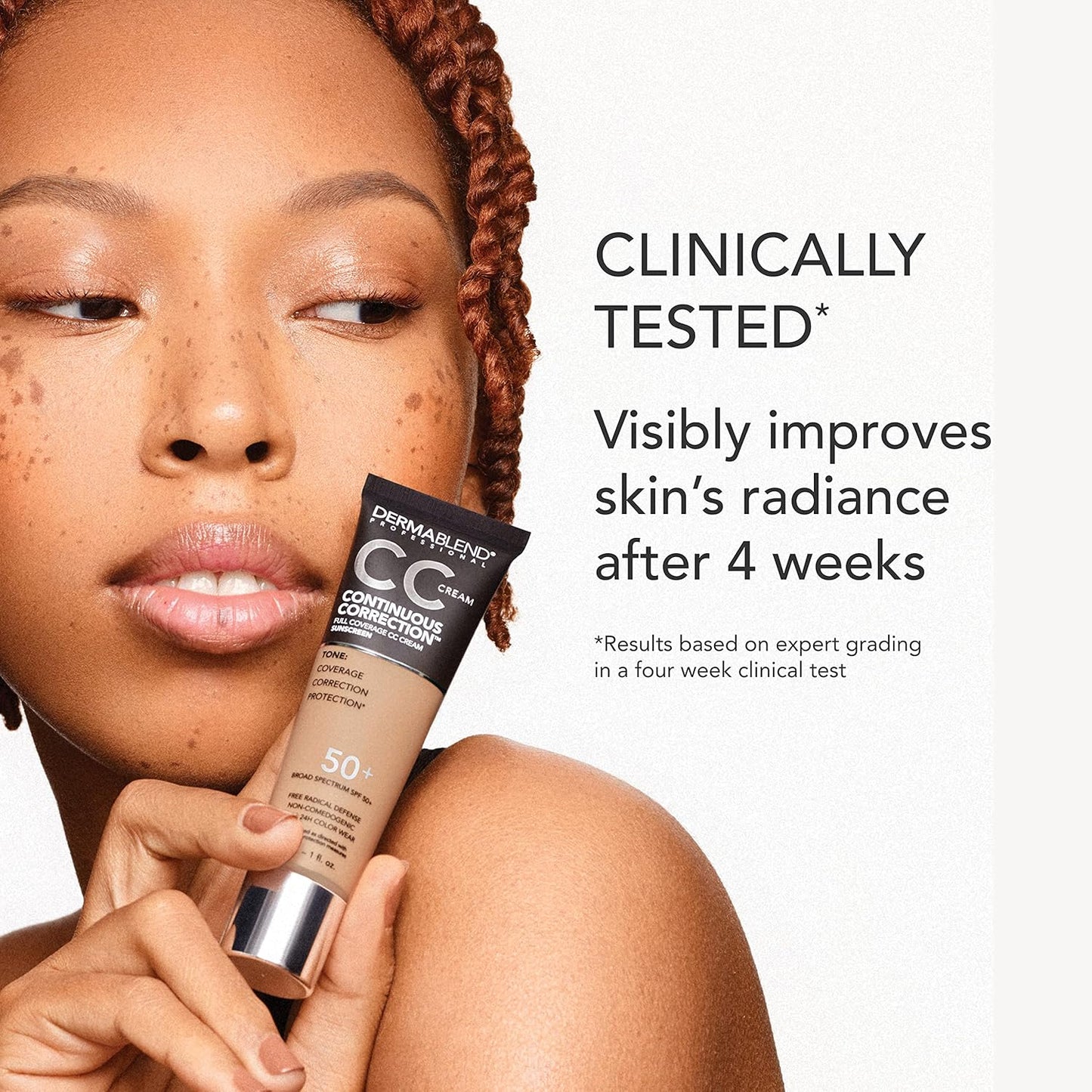 Dermablend CC Cream Foundation - Full Coverage Tone-Evening Makeup with SPF 50+, Oil-Free Formula