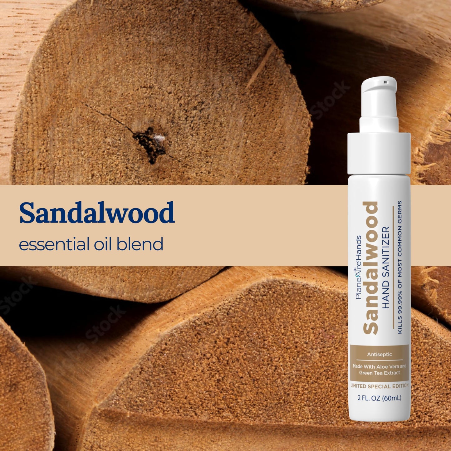 Travel Essentials | Hygiene Kit | Travel Toiletry Kit | Travel Size | Lotion Hand Sanitizer Sandalwood Scent | Surface Wipes | Individual Travel Wipes | Surface Cleaner | Made with Essential Oils