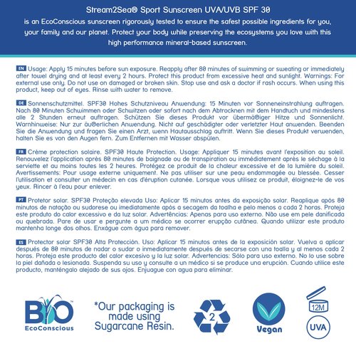 STREAM 2 SEA SPF 30 Mineral Sunscreen Biodegradable and Reef Safe Sunscreen, 3 Fl oz Non-Greasy and Moisturizing Mineral Sunscreen For Face Protection and Body Against UVA and UVB