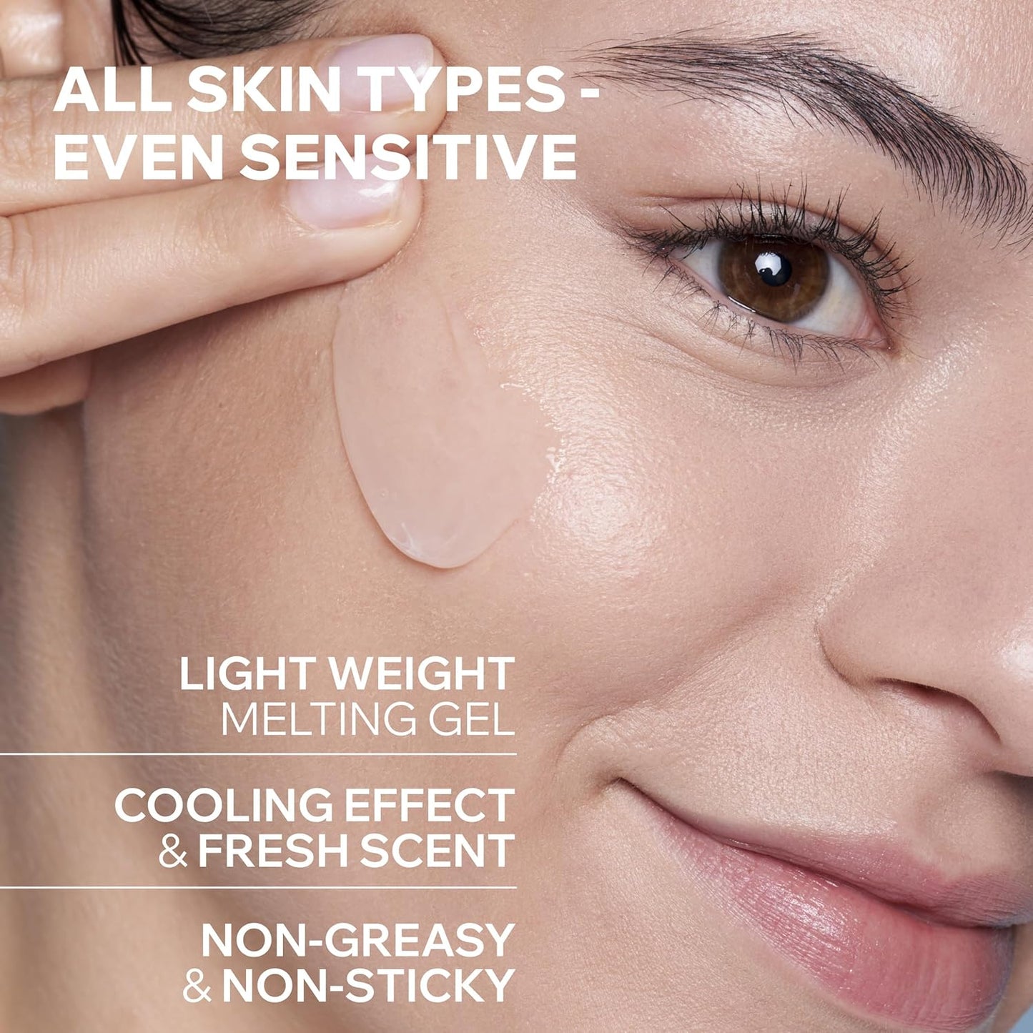 Uriage Moisturizing Face Gel - 24H Hydration with Hyaluronic Acid | Lightweight Floral Scent for Oily Skin