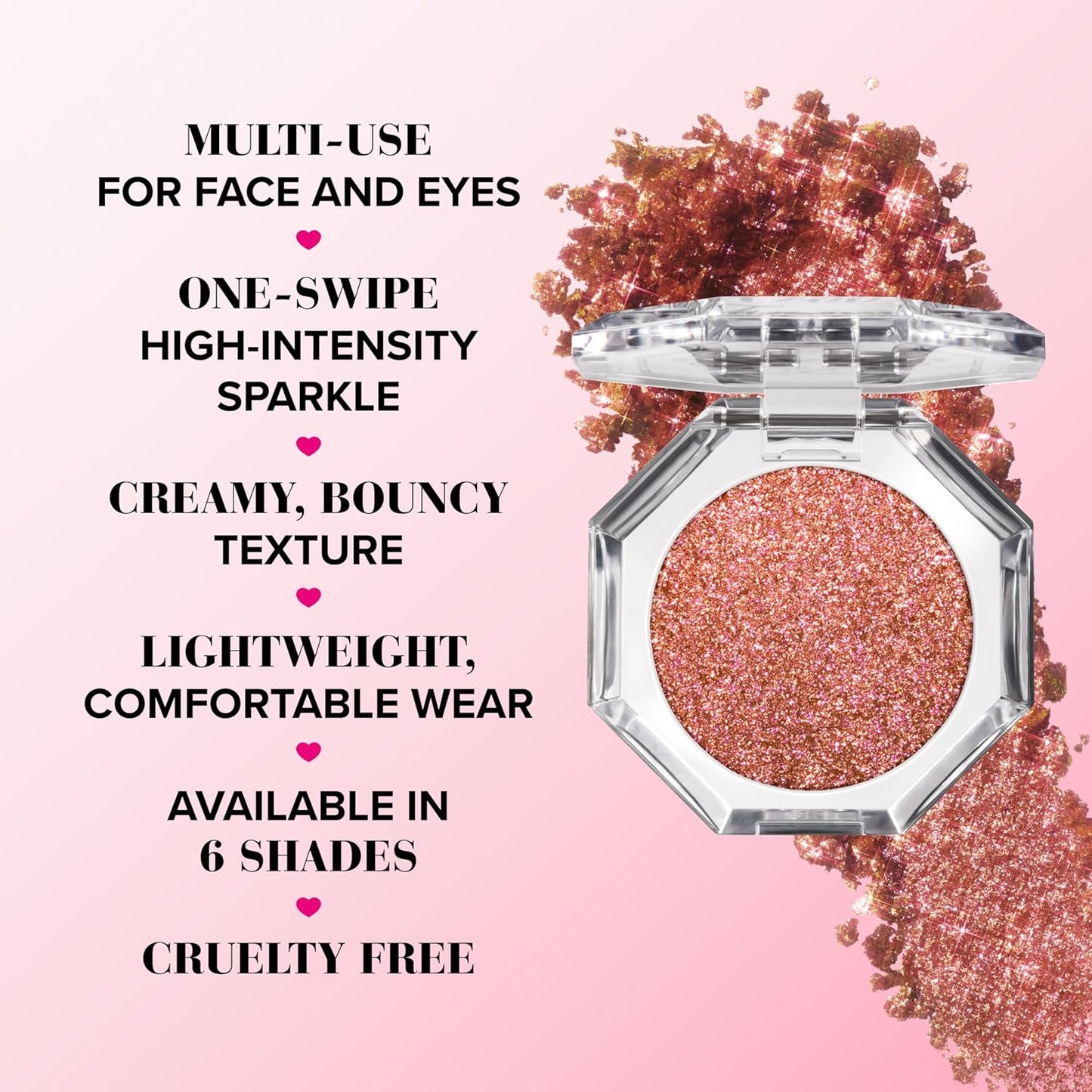 Too Faced Disco Crush Glitter - High Shine Multi-Use Eye & Face Sparkle | Creamy Iridescent Multichrome, 0.05 Oz