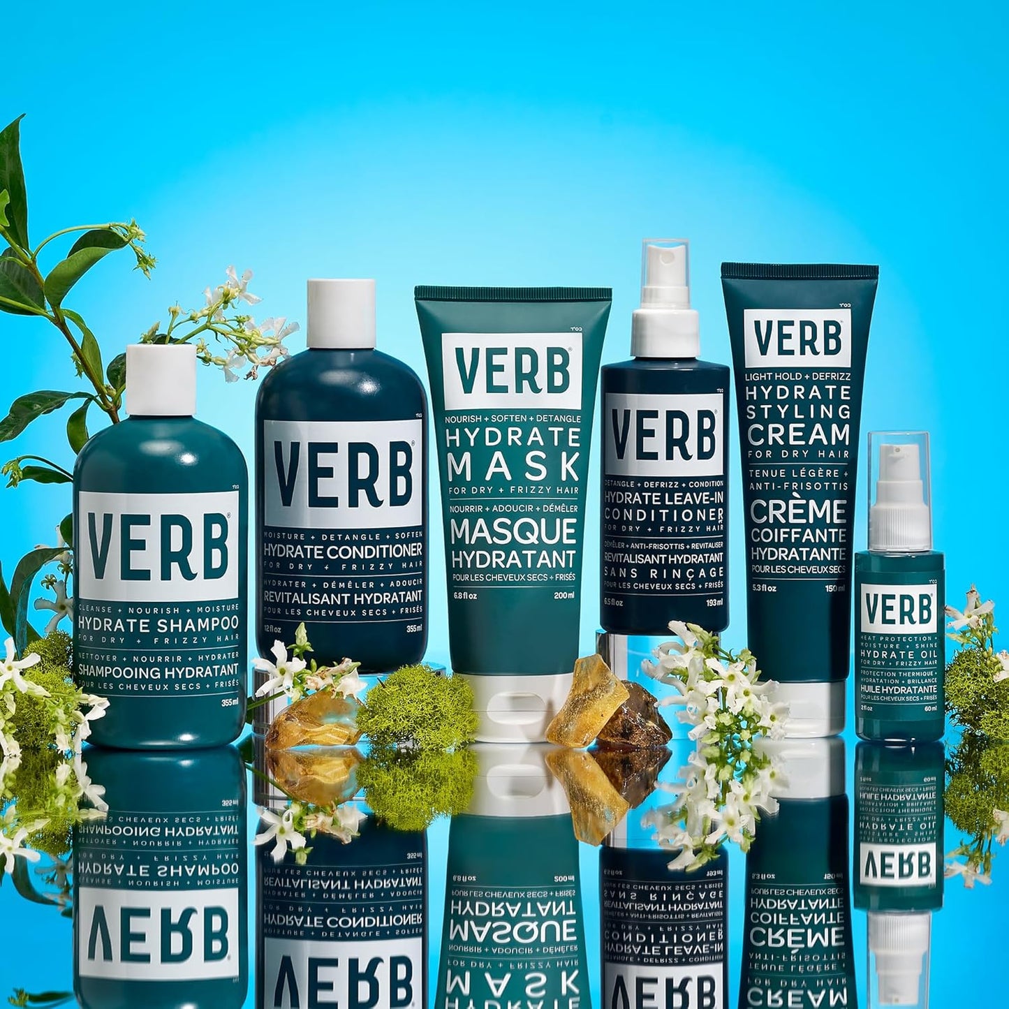 VERB Hydrate Styling Cream - Smooths Frizz & Adds Moisture for Dry Hair - Amber & Warm Jasmine Scent
