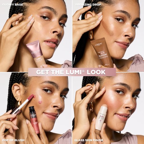 L’Oréal Paris True Match Lumi Glotion Medium and Deep Bundle, Highlighter and Bronzer For Radiant Glow, Pack of 2