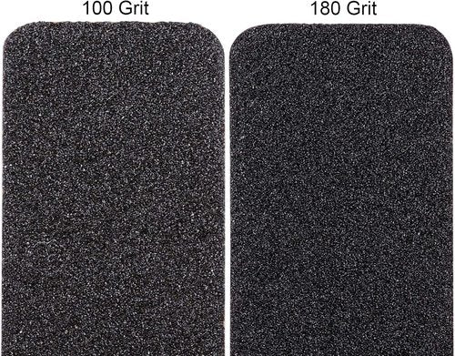 PANA Jumbo Size Double-Sided Nail Files - 10PCS Black Emery Boards, 100/180 Grit for Manicure & Pedicure