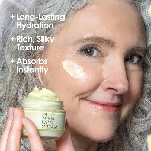 **IN YOUR FACE Cream - Luxurious Anti-Wrinkle Face Moisturizer with Coenzyme Q10 & Vitamin C - Deep Hydration for Youthful Skin**