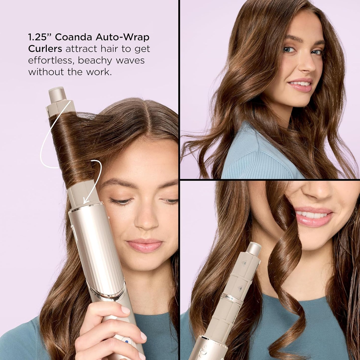 Shark FlexStyle Air Styling & Drying System - Powerful Multi-Styler with Auto-Wrap Curlers & Attachments, Stone