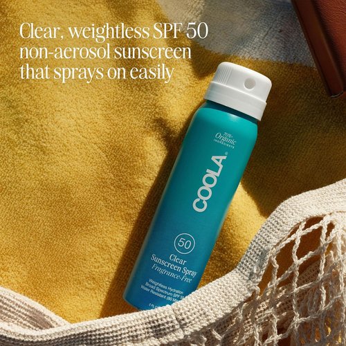 COOLA Organic Sunscreen SPF 50 - Dermatologist Tested Sunblock Spray for Daily Protection | Vegan & Gluten Free