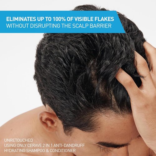CeraVe Hydrating Anti-Dandruff Shampoo & Conditioner - 1% Pyrithione Zinc, Color Safe & Sulfate Free