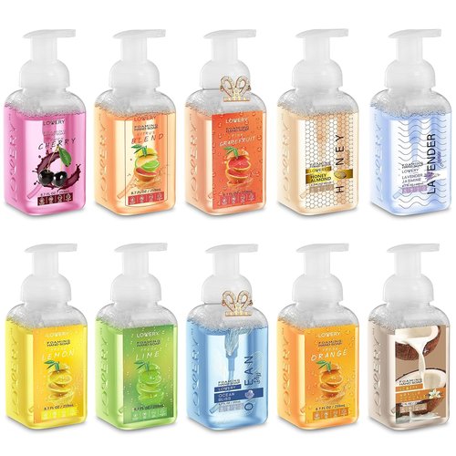 Foaming Hand Soap 10 Pack - Moisturizing Aloe Vera & Essential Oils | Alcohol-Free Citrus Blend