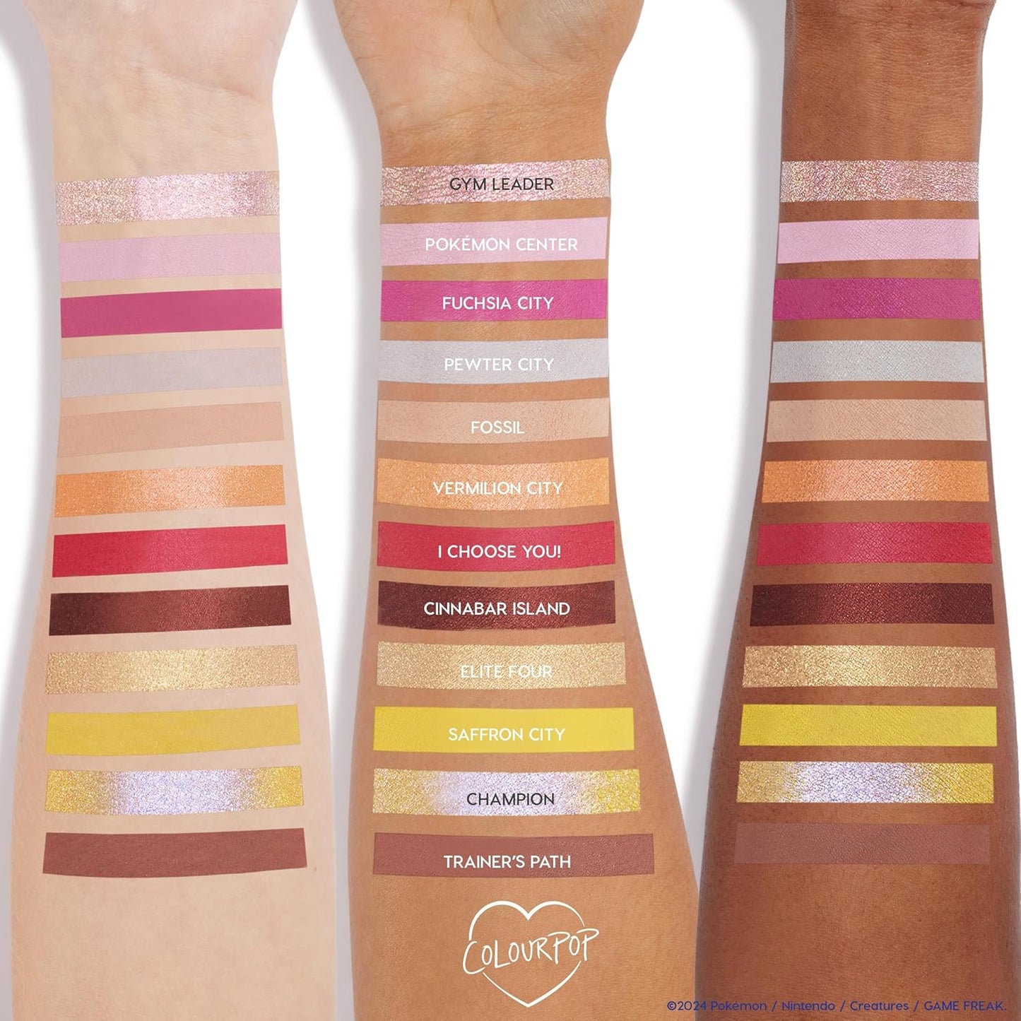ColourPop Pokémon Palett Town Eyeshadow Palette | Evolution Ultra Glossy Lip Trio Set