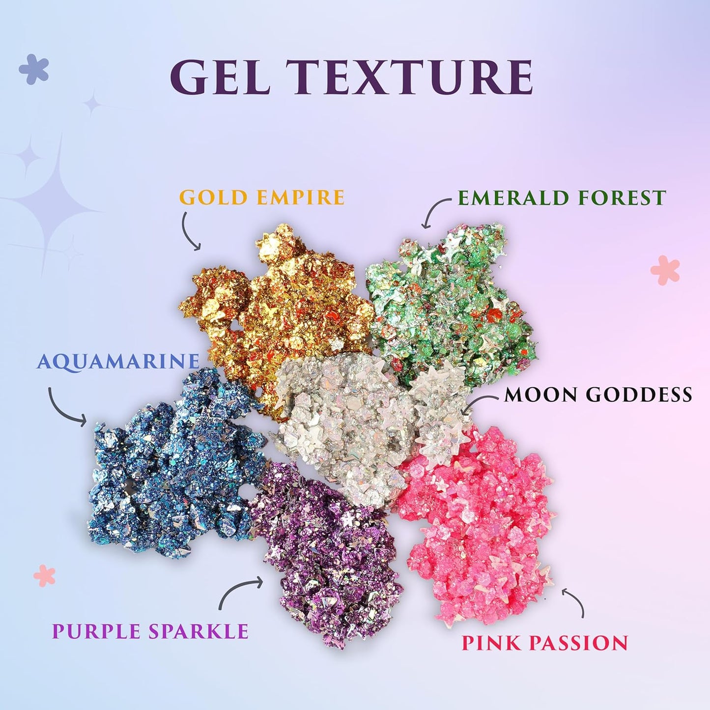 Secret of Pharaoh Holographic Glitter Gel - Pink Passion | Vibrant Face, Body & Hair Makeup - Long-Lasting Shimmer
