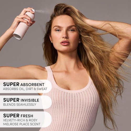 OUAI Super Travel Size Dry Shampoo - Volumizing Formula Absorbs Oil & Dirt - Zero Residue, Long-Lasting Scent - Melrose Place (2 oz)