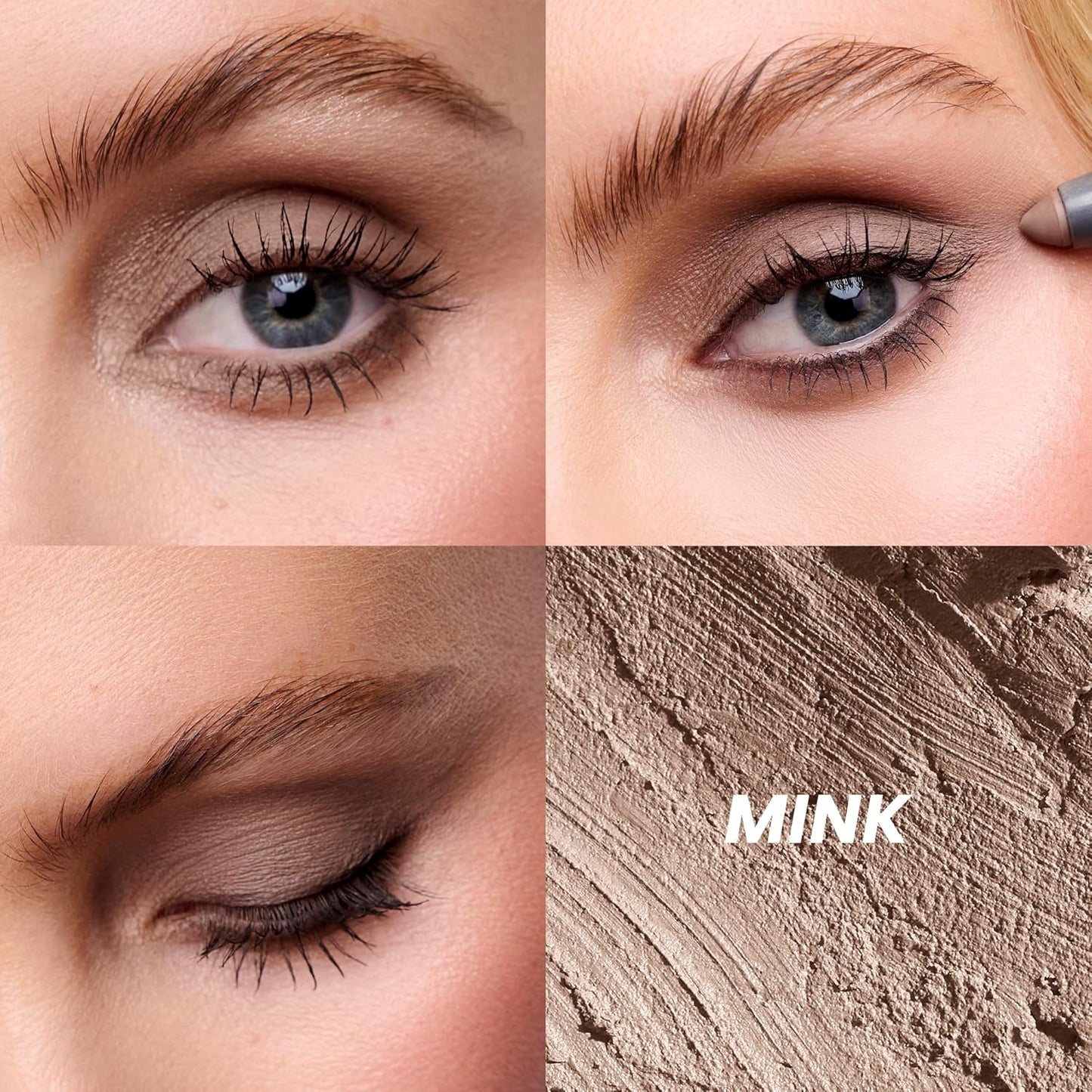 Wonderskin IYKYK Eyeshadow Stick - Budge-Proof Waterproof Matte Eye Shadow in Mink, Longwear Formula