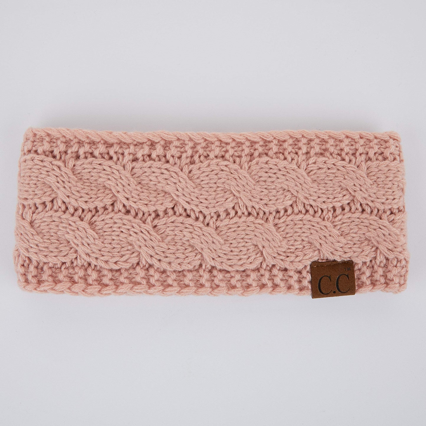 C.C Winter Fuzzy Fleece Lined Thick Knitted Headband Headwrap Earwarmer (HW-20) (Indi Pink)