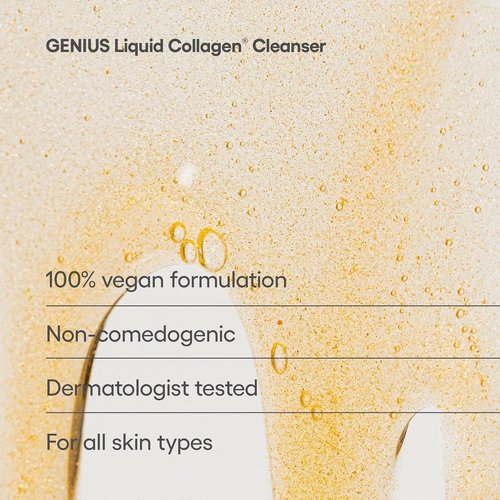 Algenist GENIUS Liquid Collagen Cleanser - Gel-to-Cream Makeup Remover for Soft, Nourished Skin | 150ml