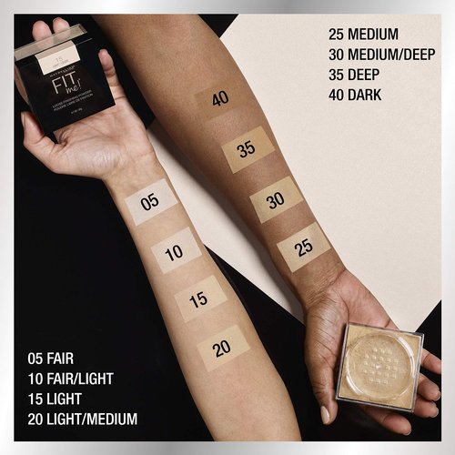Maybelline Fit Me Loose Setting Powder, Face Powder Makeup & Finishing Powder, Fair, 1 Count