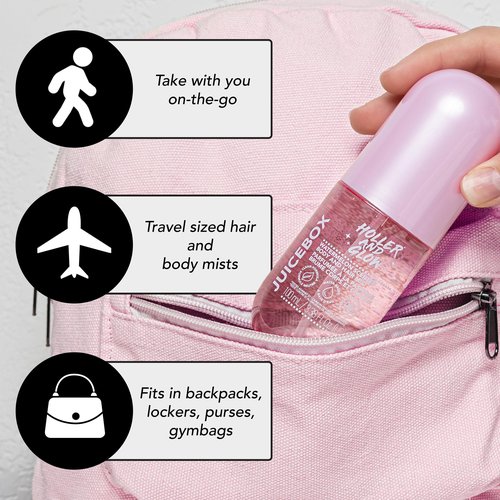 Holler And Glow Mood Boosting Juice Box Body & Hair Mist, Body Spray, Teen Girls Spritz, Long Lasting, Watermelon, Fruity Scented, Water Based Fragrance For Tweens, Clean & Gentle Formula, 3.38 Fl Oz