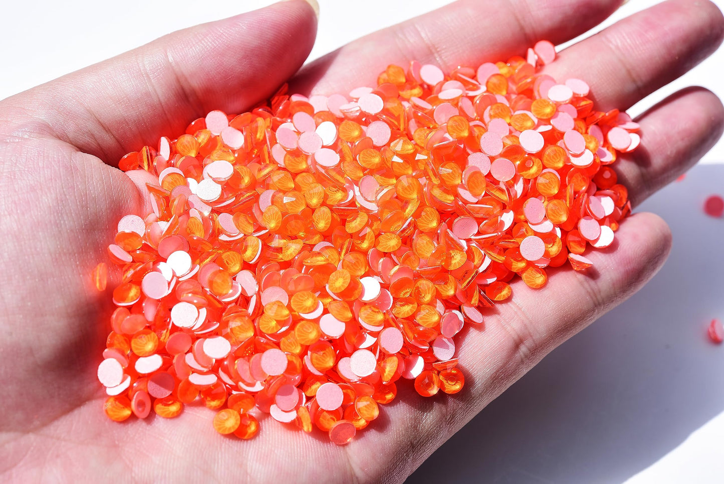 Blinginbox Flatback Glass Rhinestones,Neon Gems 1440pcs Non Hotfix Crystal Rhinestones for Nail Crafts Clothes Tumblers Face Makeup,Hyacinth Neon,SS20