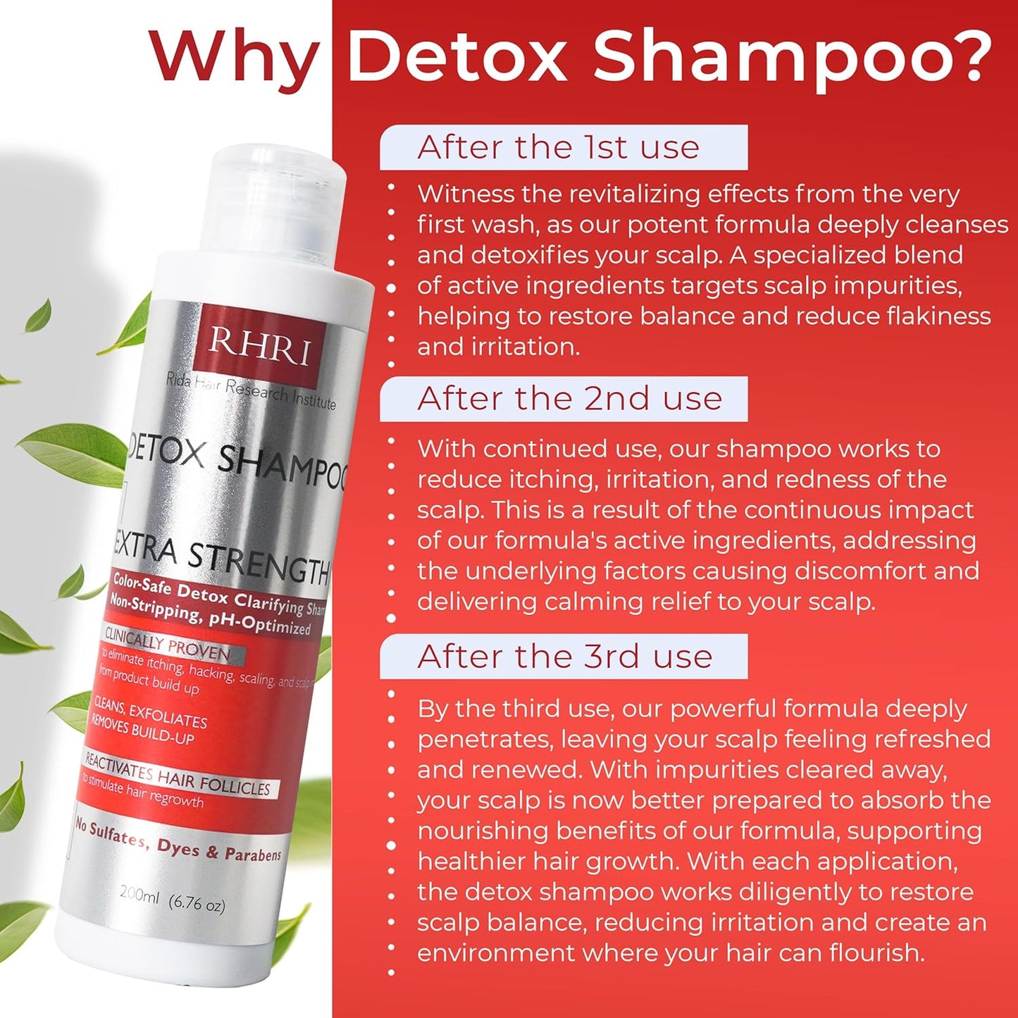 Skiennix Detox Shampoo - Clarifying Formula to Detoxify & Regrow Hair | Nourishes Follicles & Soothes Scalp